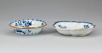 SKÅL samt FAT, kompaniporslin. Qing dynastin, Qianlong (1736-95).