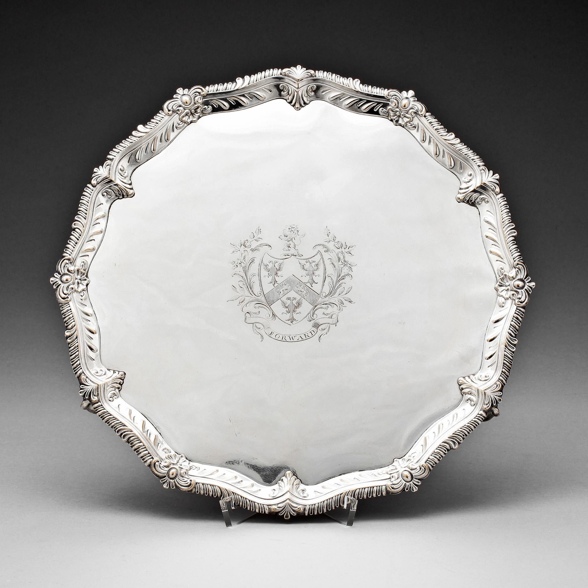 SALVER, pläter, England 1700-talets andra hälft.