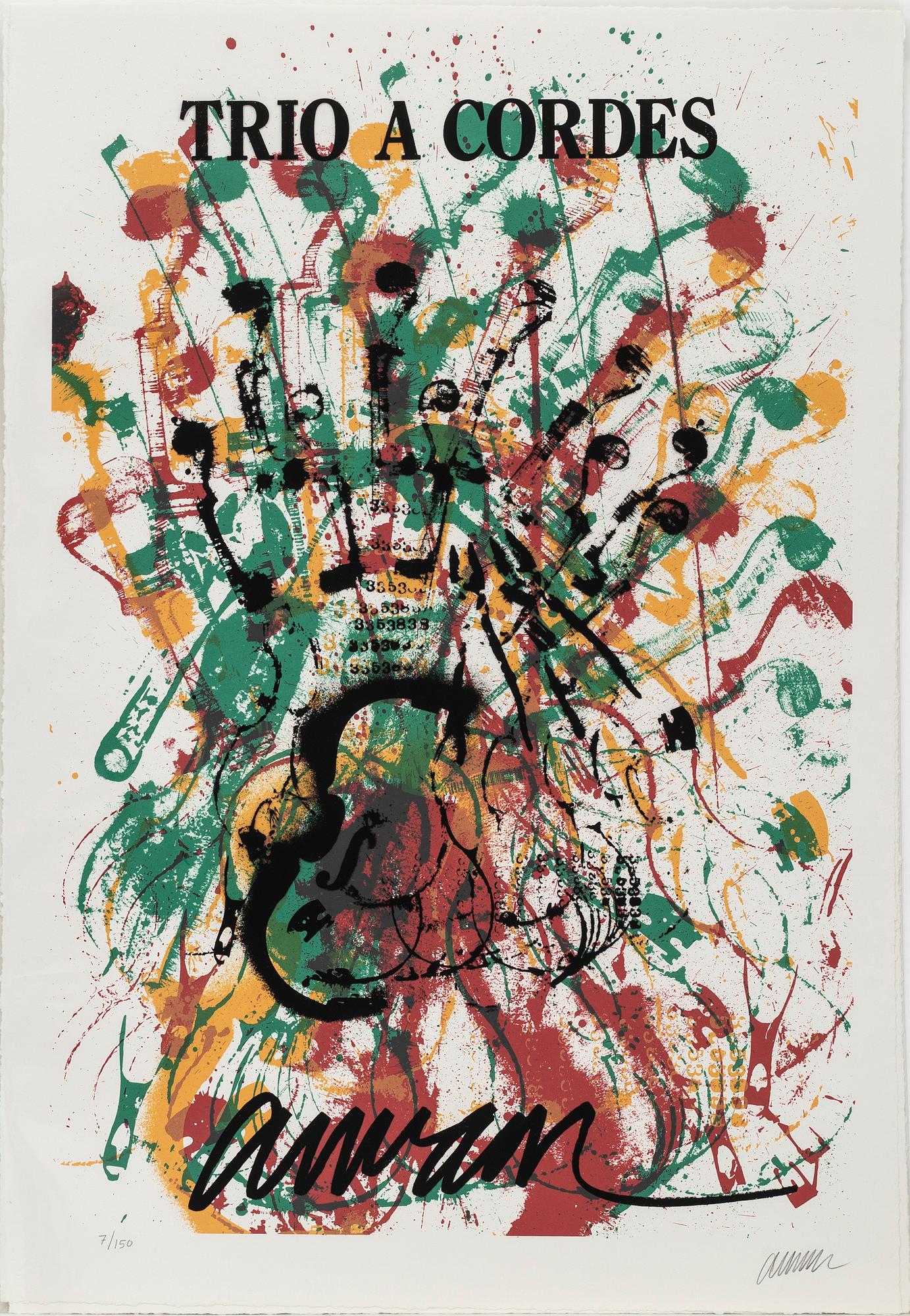 Arman (Armand Pierre Fernandez), Folder, 3 sheets, "Trio A Cordes".