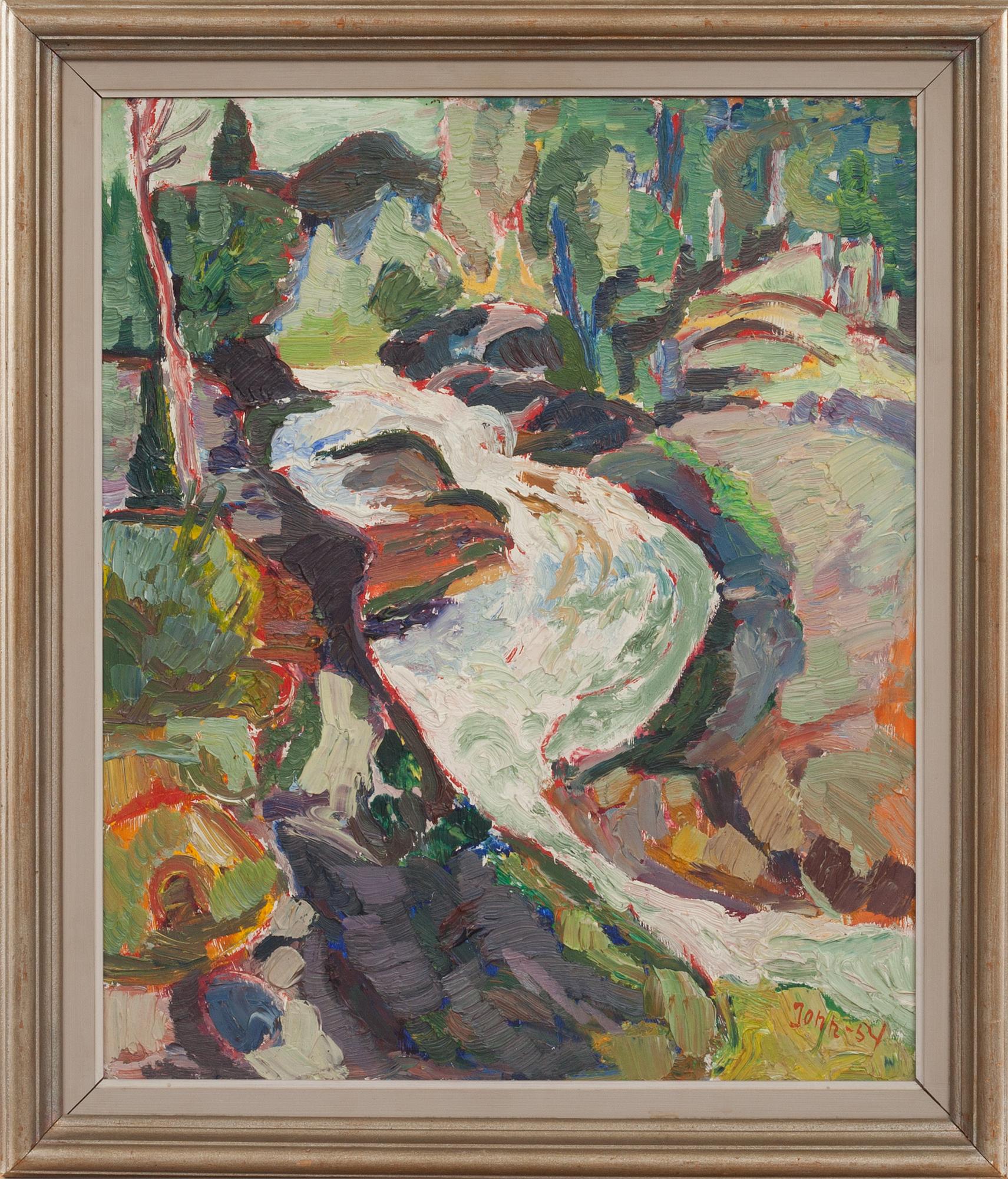 GUNNAR JONN, olja på pannå, signerad och daterad -54.