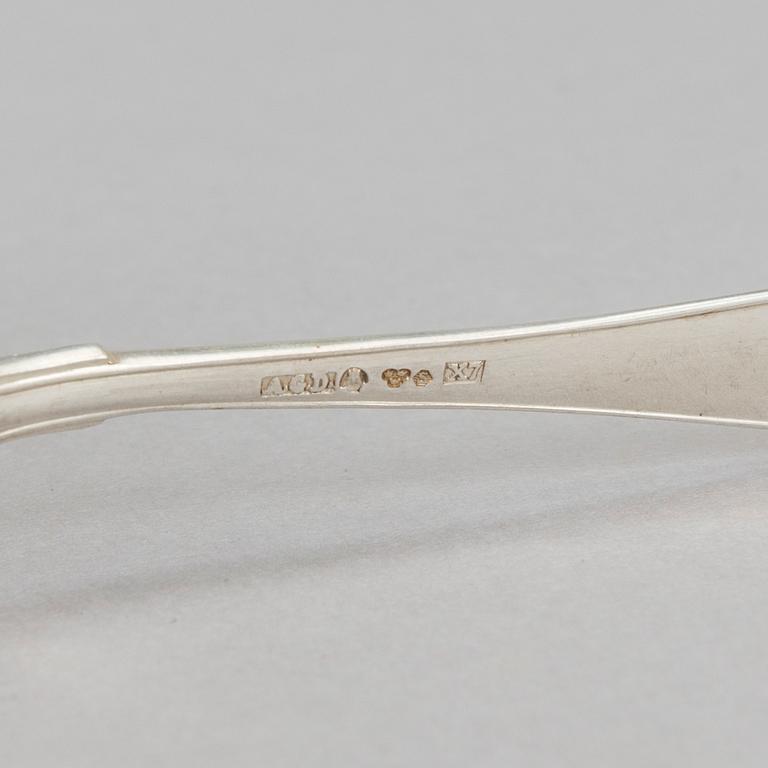 A set of twelve AG Dufva silver coffee spoons, made in Stockholm 1923.