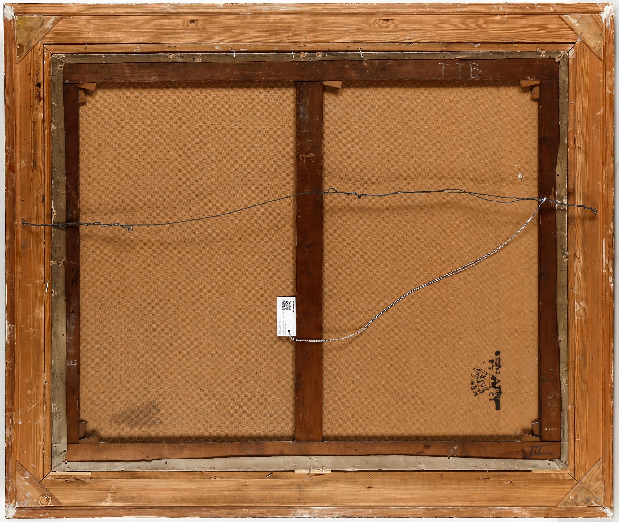 OKÄND KONSTNÄR, olja på duk, otydligt signerad T. Thomas?, England, 1800-tal.