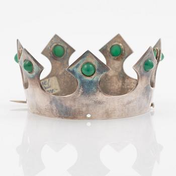 Bride's crown silver with agate, Terrs.