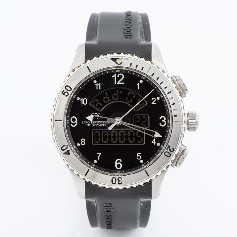Sjöö Sandström, UTC Skydiver, armbandsur, 44,2 mm.