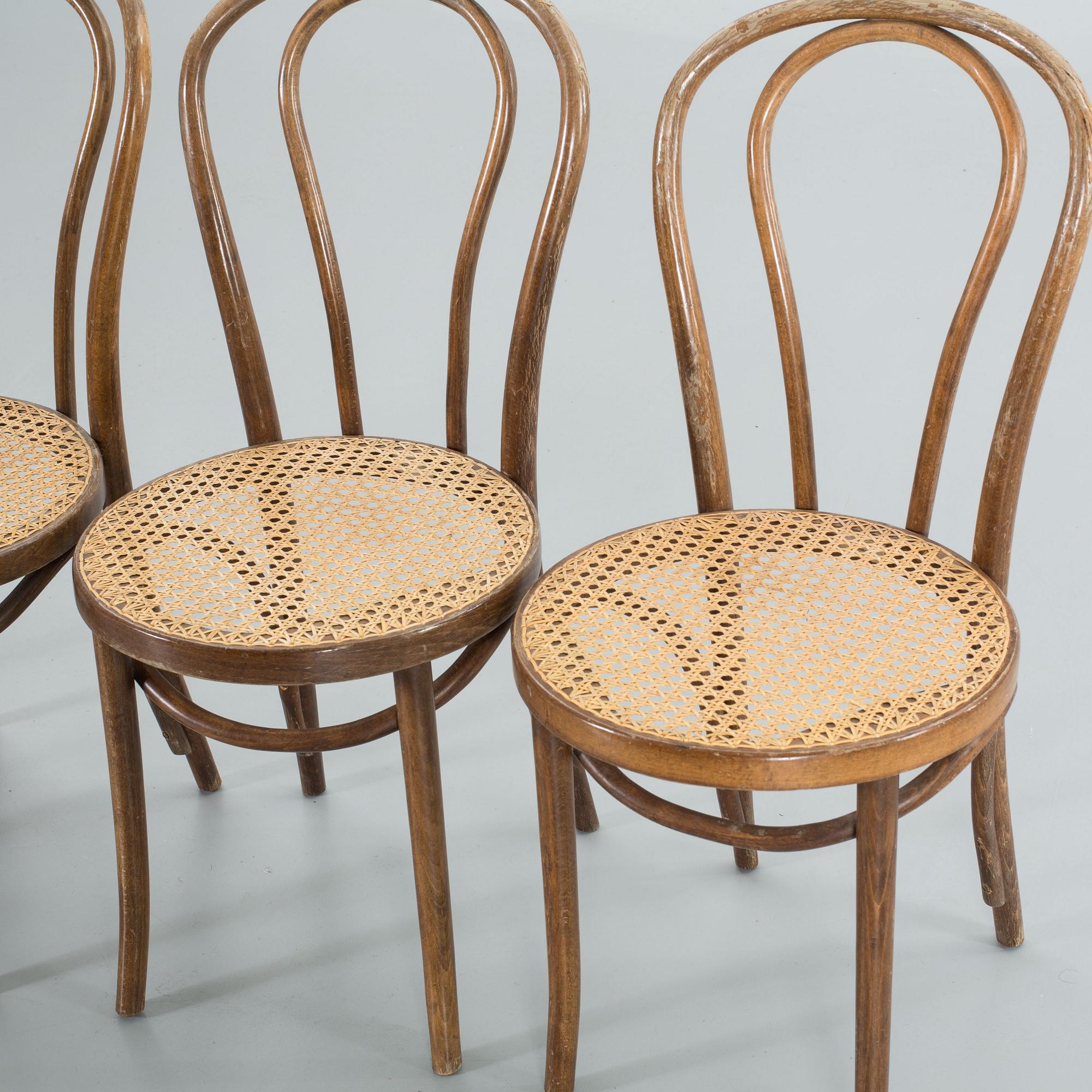 CAFÉSTOLAR, 4 st, märkta ZPM, Radomsko. Polen. 1900-talets början.