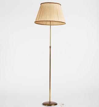 Erik Tidstrand and/ or Bertil Brisborg a brass 'model 30085' floor lamp, Nordiska Kompaniet, 1940s.