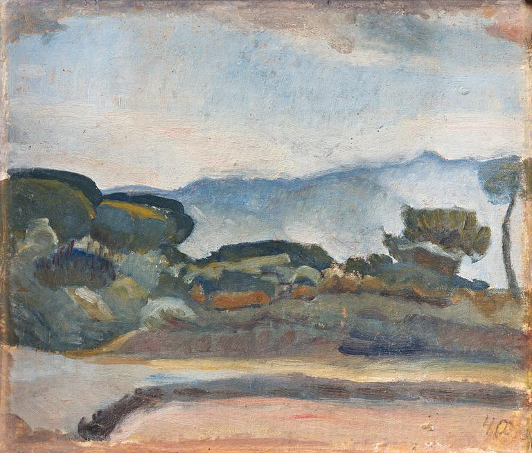 Ivan Aguéli, "Landskap med väg" (Landscape with road).