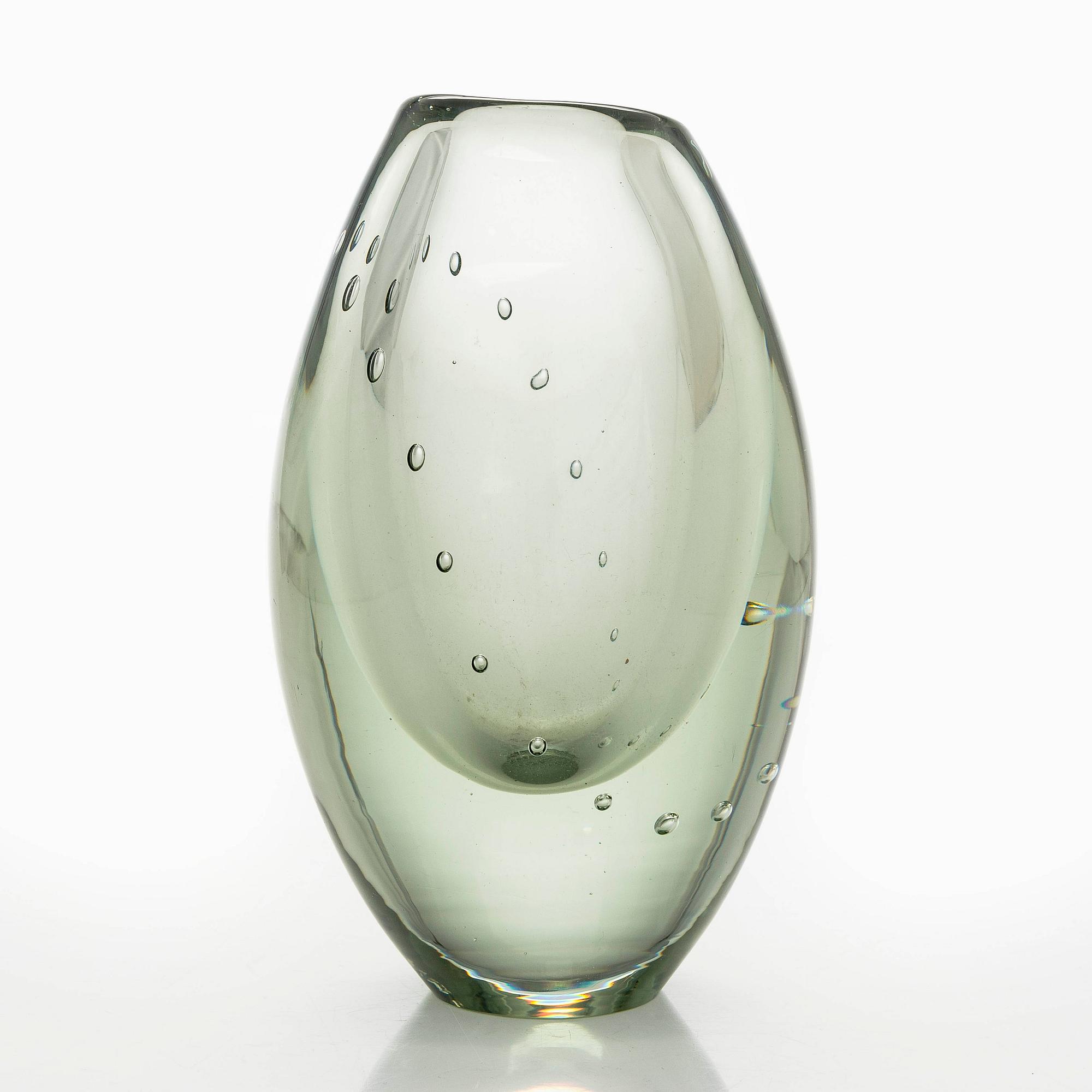 Gunnel Nyman, maljakko, "Helminauha", signeerattu G. Nyman, Nuutajärvi Notsjö -54.