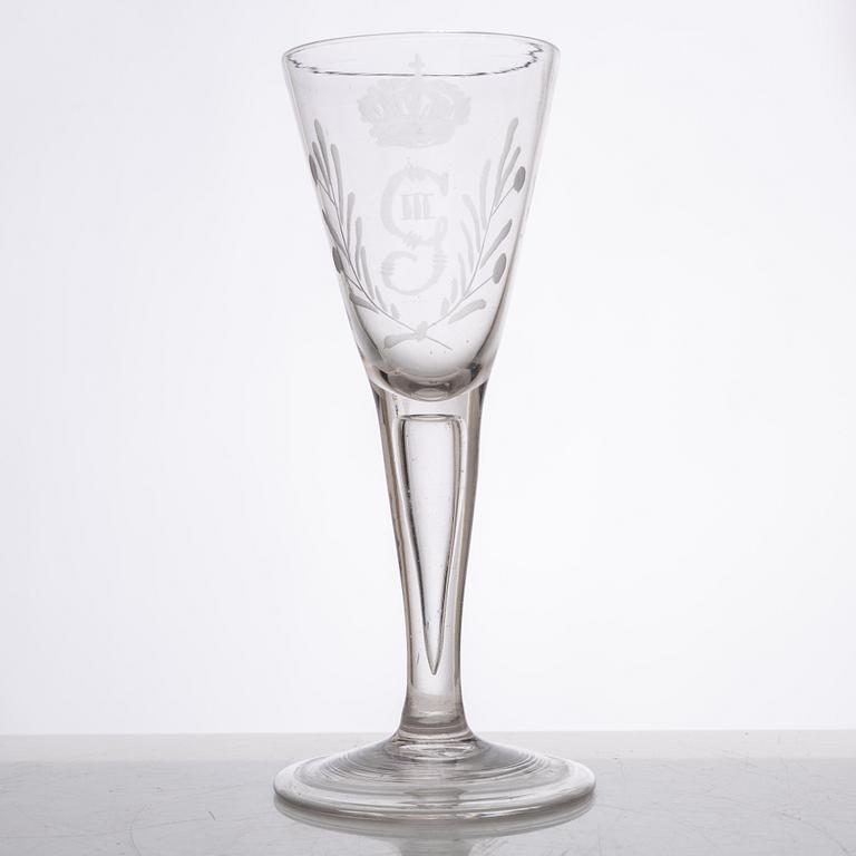 A Gustavian glass, late 18th 
Century.