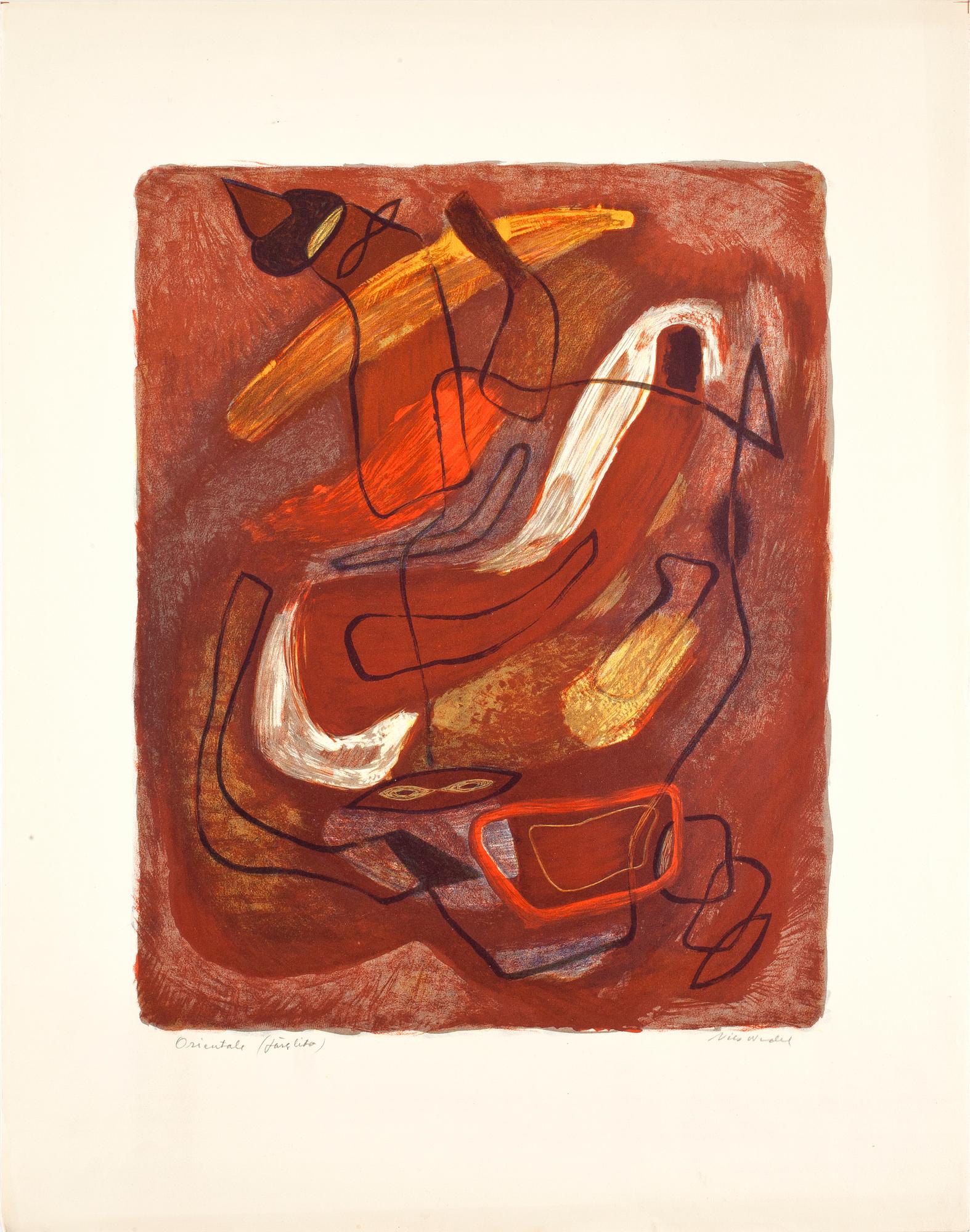 NILS WEDEL, mapp med 7 grafiska blad, sign.