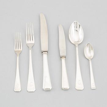 A 63-piece silver flatware set, "Victoria", Germany.