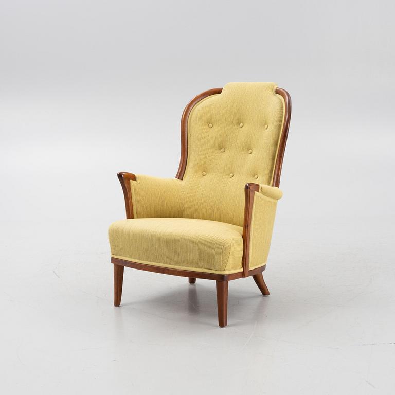 Carl Malmsten, fåtölj, "Vår fru", OH Sjögren, Tranås 1986.