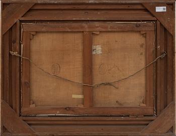 OKÄND KONSTNÄR, oljemålning på duk, signerad T Björnberg 1889.