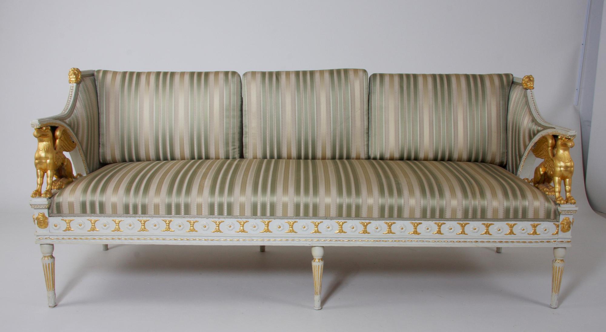 BANKETTSOFFA, sengustaviansk 1700/1800-tal.