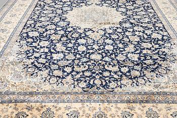 A carpet, Nain, sk 9 LAA, part silk, ca 565 x 360 cm.