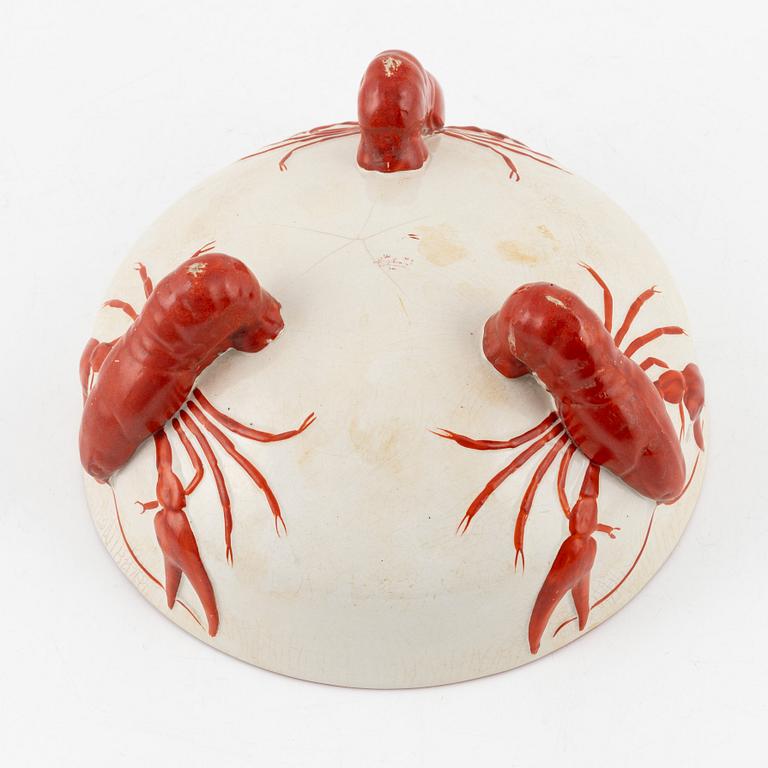 Alf Wallander, a ceramic crayfish bowl, Rörstrand.