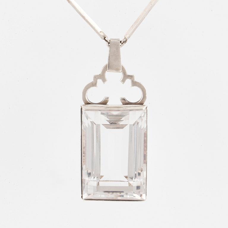 PER EMILSON, pendant silver with rock crystal.