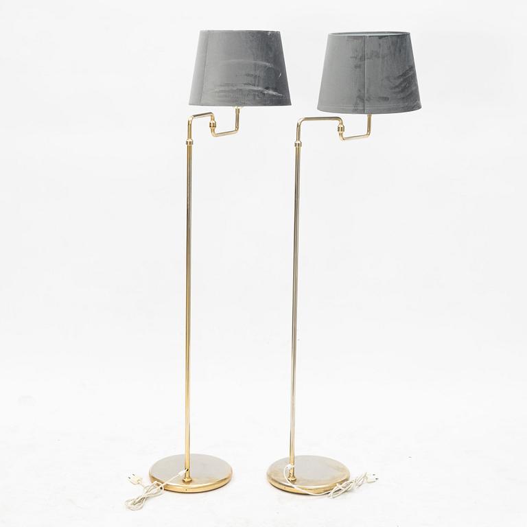 Floor lamps, a pair, Reijmyre armaturfabrik, second half of the 20th century.