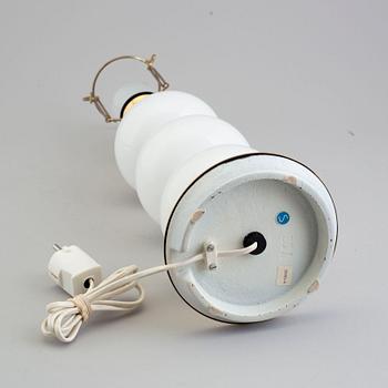 A glass and metal table light from Stilarmatur, Tranås, 1960's/70's.