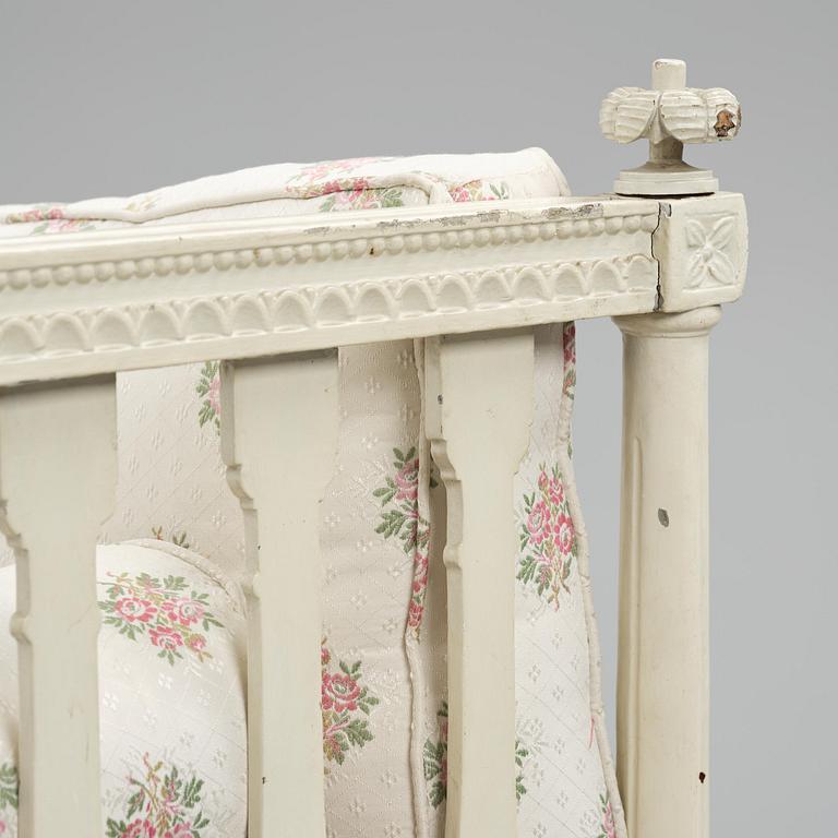 A Swedish Gustavian sofa, late 18th century.