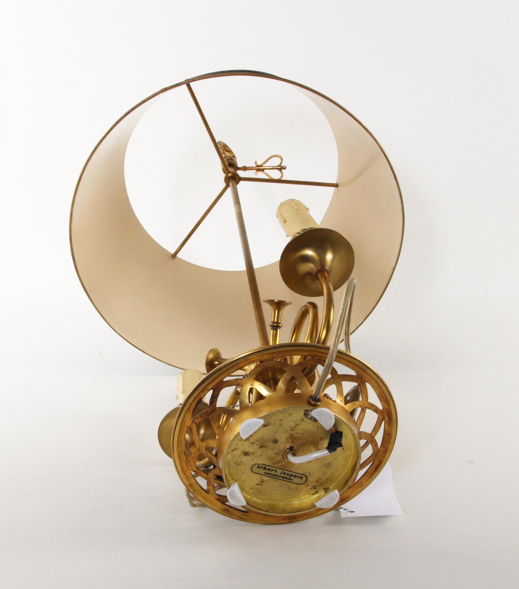 BOUILOTTELAMPA, bronserad mässing, empirestil.