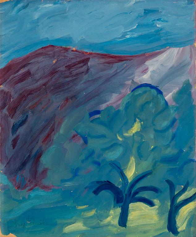 Inge Schiöler, Landscape with trees.