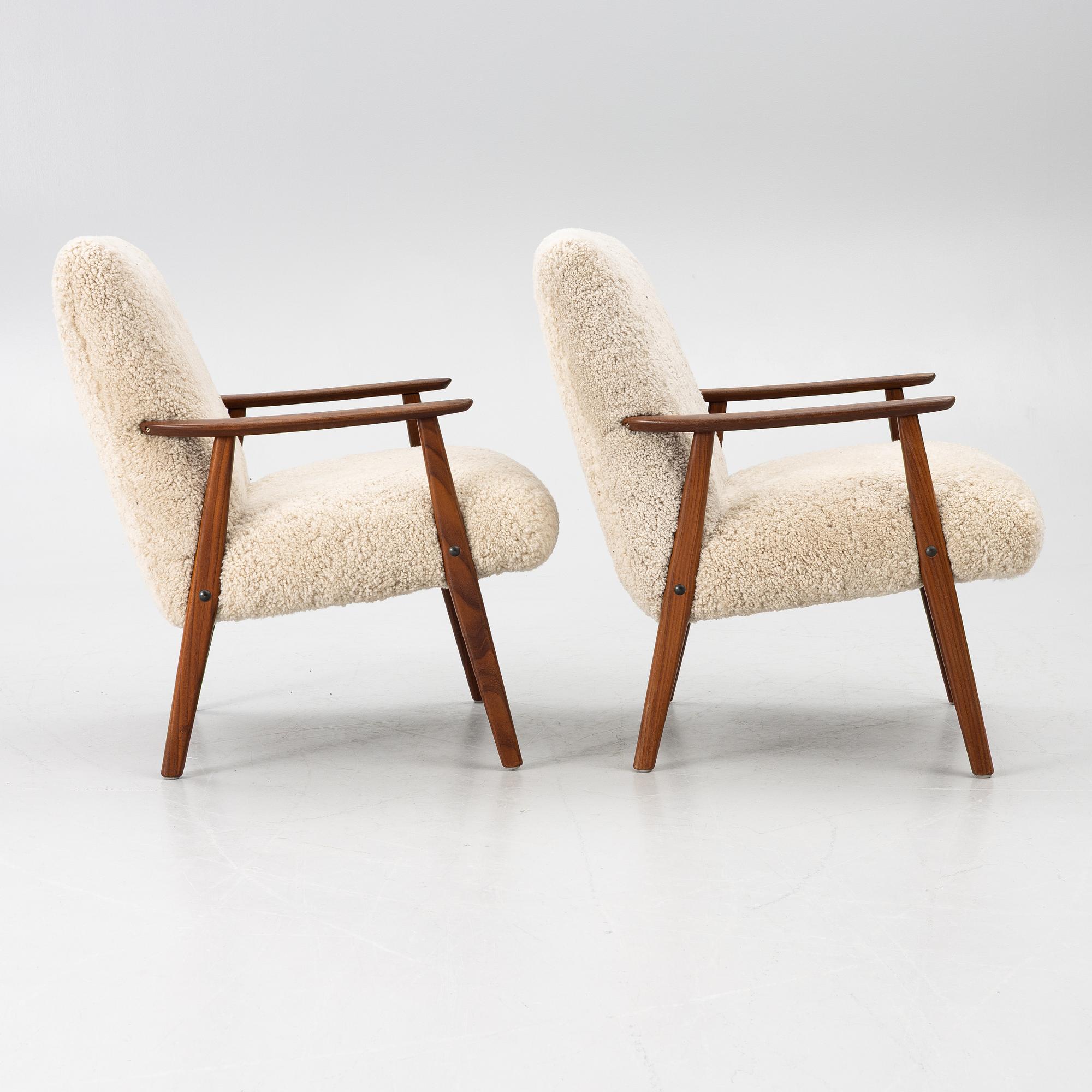 A pair of armchairs, second half of the 20th century.