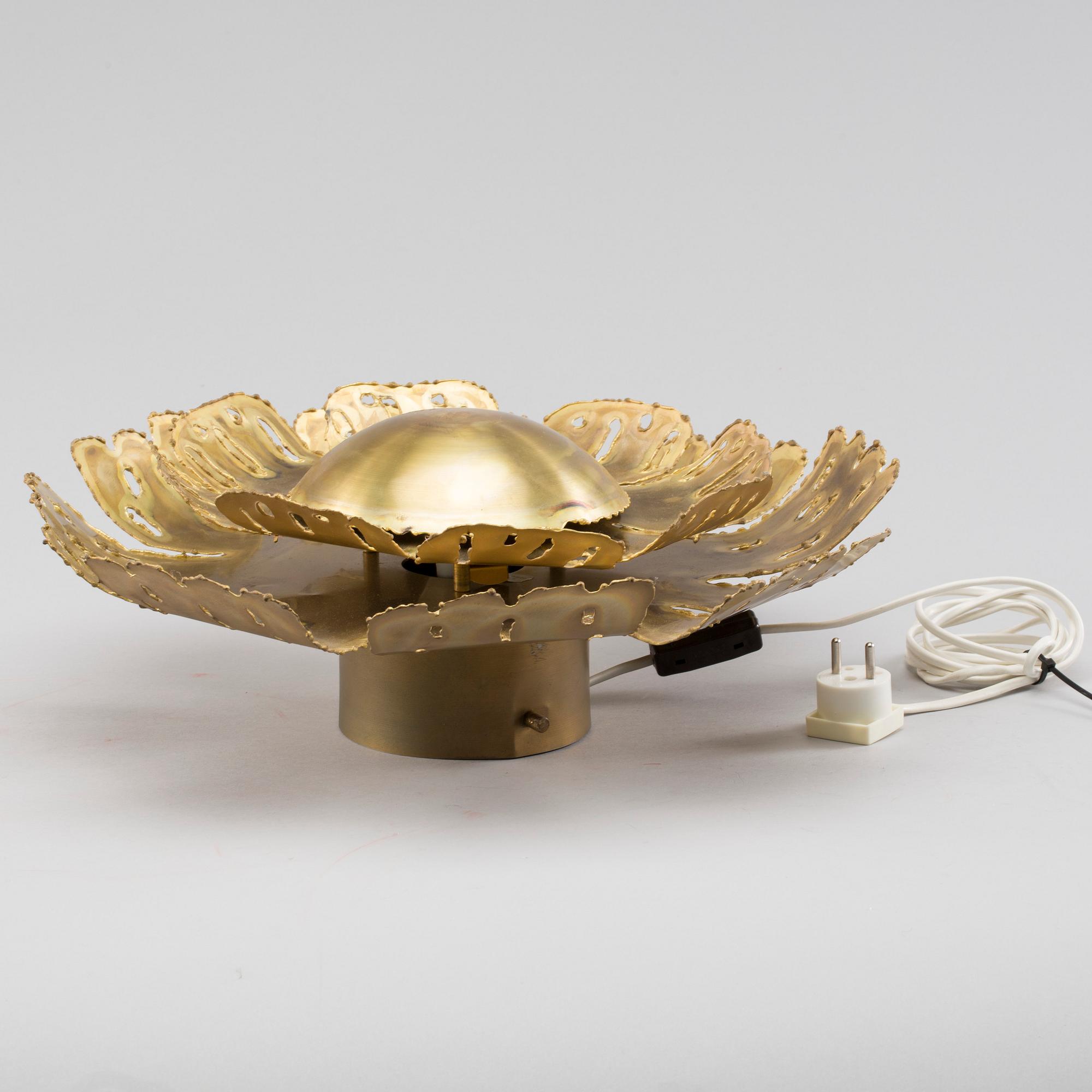 VÄGGLAMPA, mässing, Holm Sørensen & Co, Danmark, 1960/70-tal.