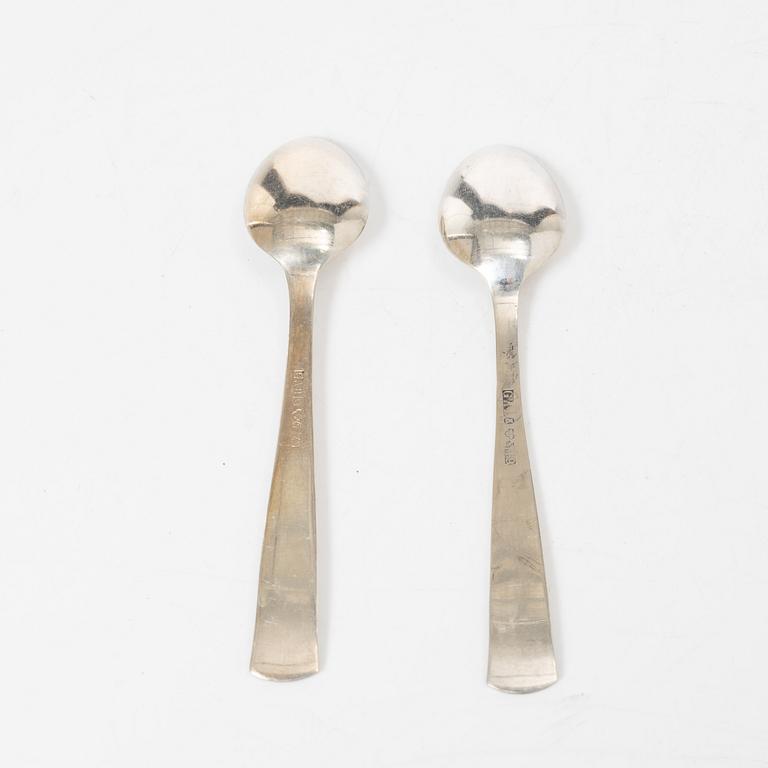Jacob Ängman, coffee spoons, 21 pcs, "Rosenholm", silver, GAB, Stockholm 1960s.