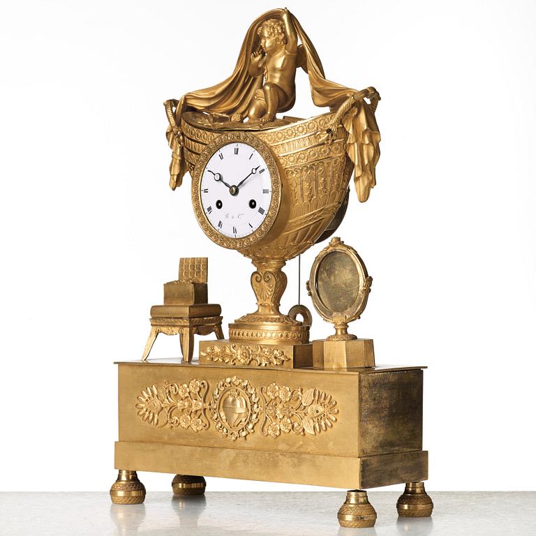 A French Empire early 19th century mantel clock.