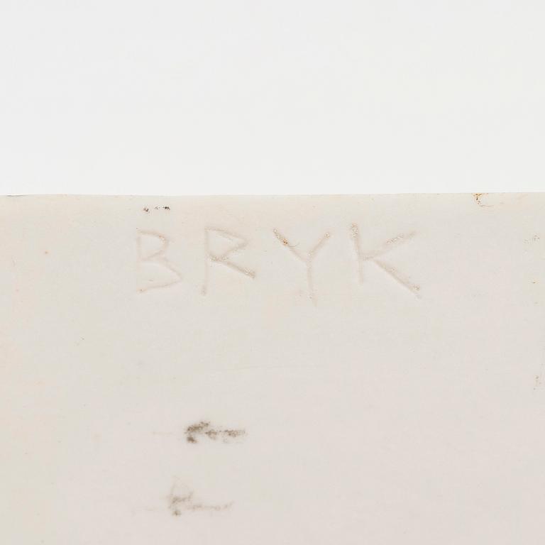 Rut Bryk, seinäreliefi, kivitavaraa, signeerattu BRYK.