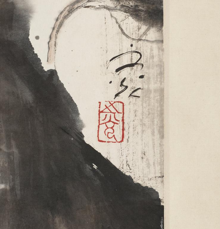 Xie Zhiguang, A Chinese hanging scroll, signed.