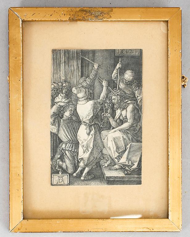 ALBRECHT DÜRER, 2 st gravrer. Avdrag från 1500-talet.