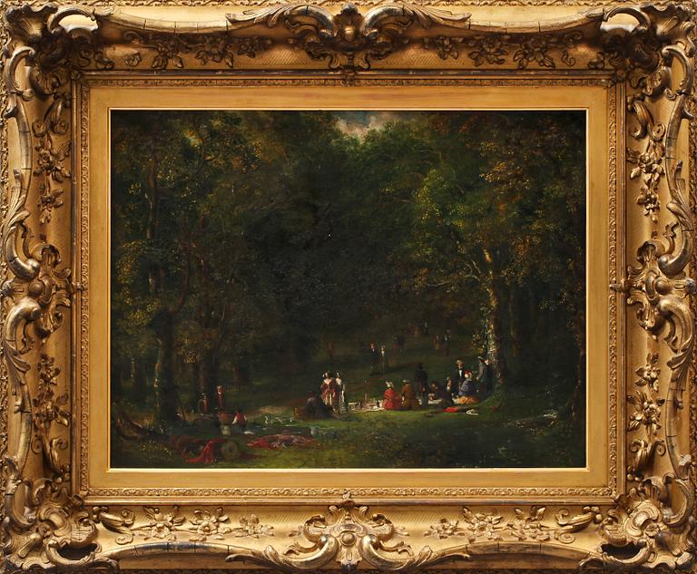 OKÄND KONSTNÄR, olja på duk, 1800-tal.
