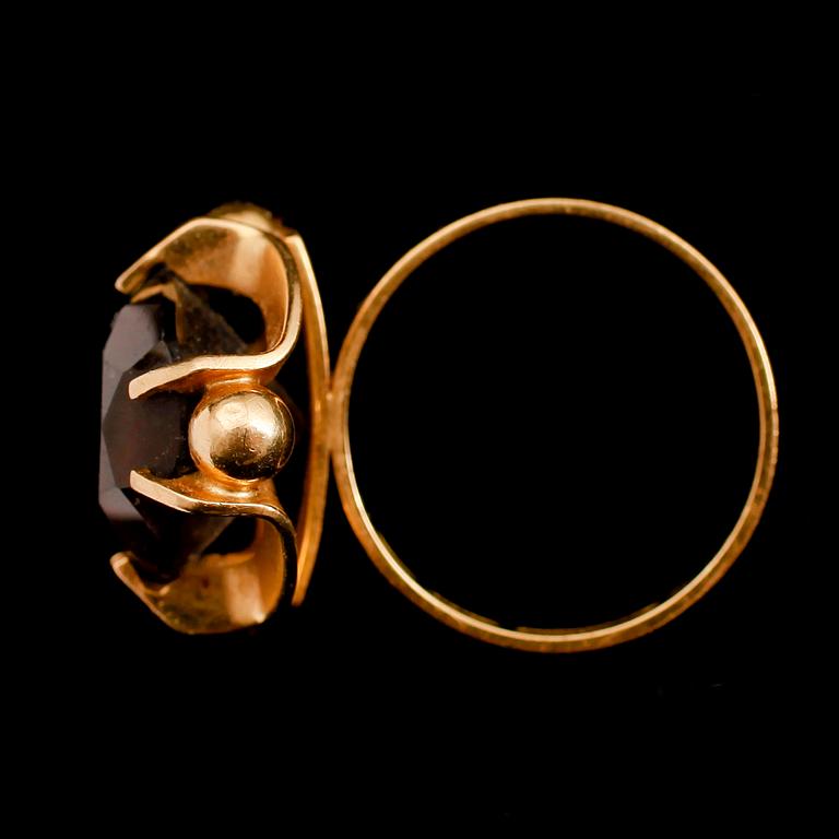 RING, 18 k guld, Kupittaan Kulta, Finland, 1960/70-tal.