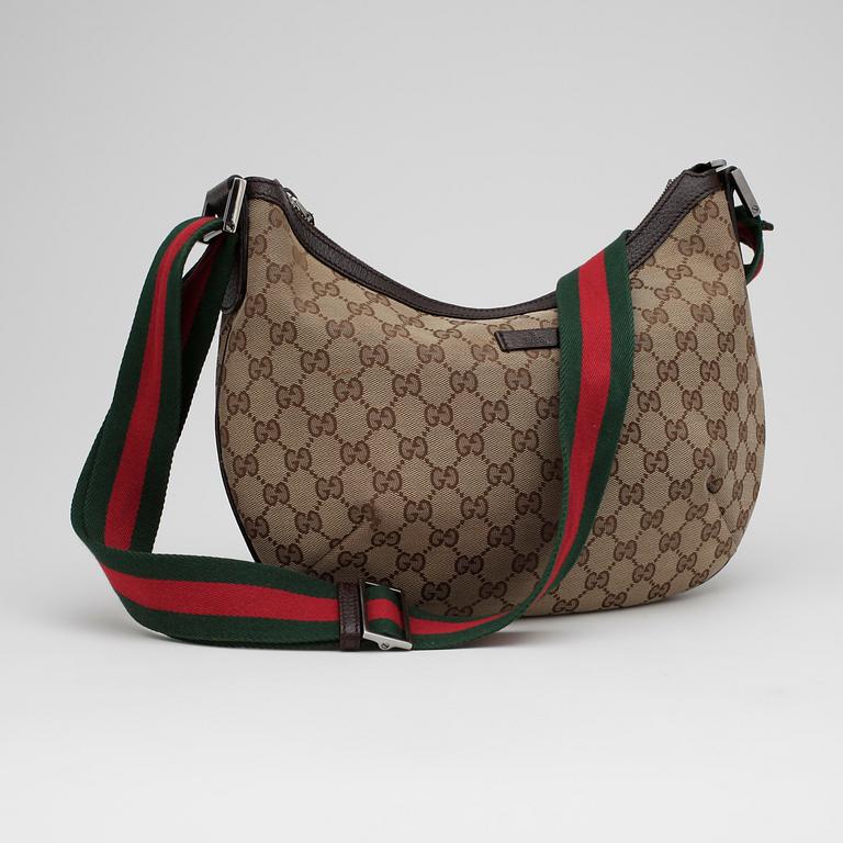 GUCCI, beige monogram canvas ballerina shoes, wallet, scarf and a shoulder bag.