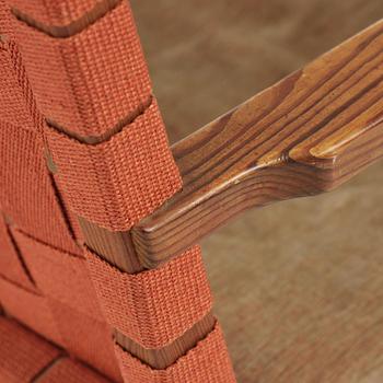 Axel Einar Hjorth, a stained pine "Väddö" easy chair, Nordiska Kompaniet, Sweden, 1930s-40s.