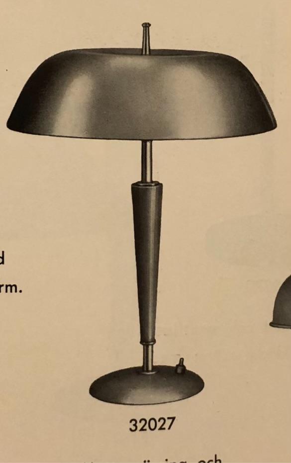 Bertil Brisborg, Bordslampa, modell 32027, Nordiska Kompaniet, 1930/40-tal.