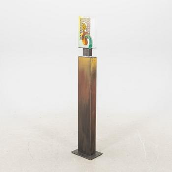 Kjell Engman, a signed unique glass and metal sculpture.