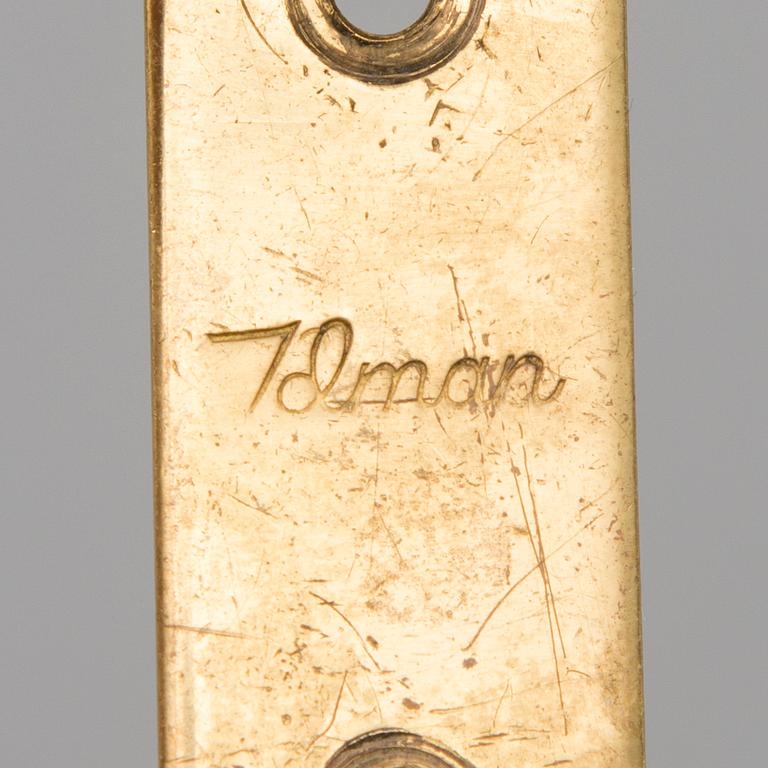 A mid 20th century wall light marked Idman, Finland.