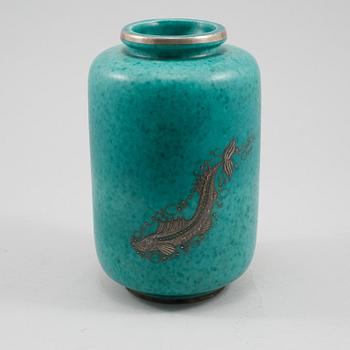 VAS, stengods, "Argenta", Gustavsberg, 1900-talets mitt.