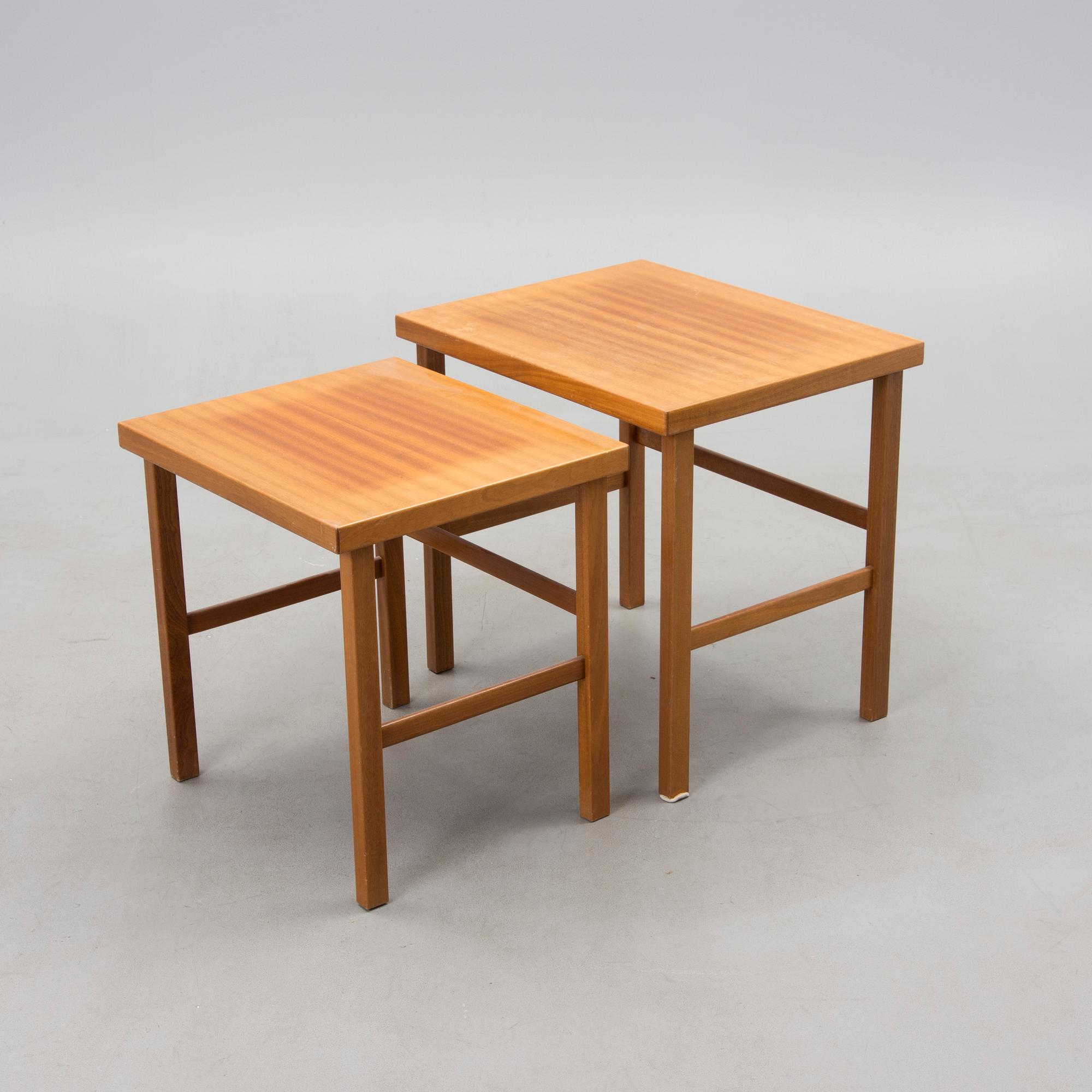 SATSBORD, 2 st, mahogny, 1950-60-tal.