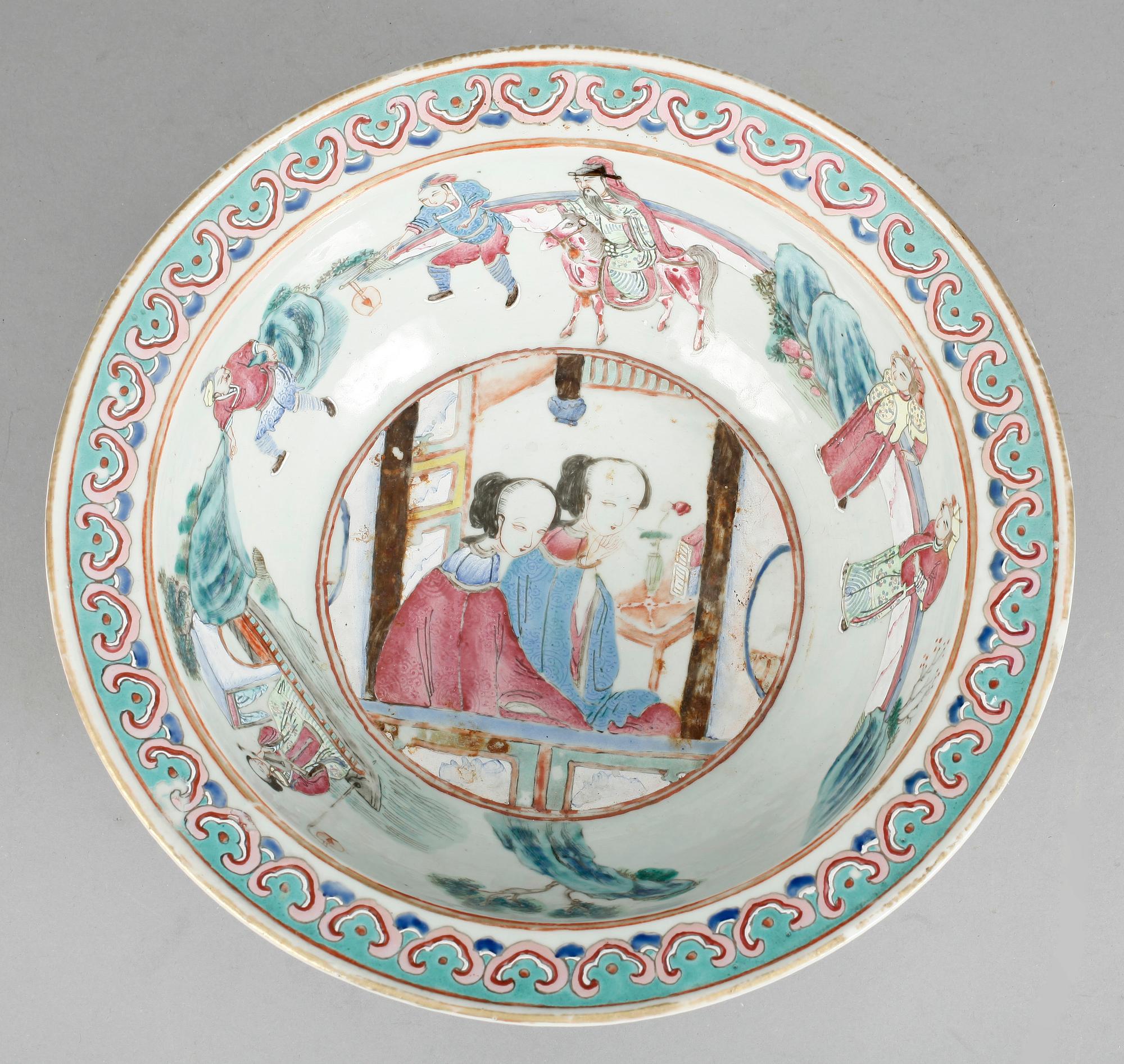 HANDFAT, porslin, Kina 1800-tal.