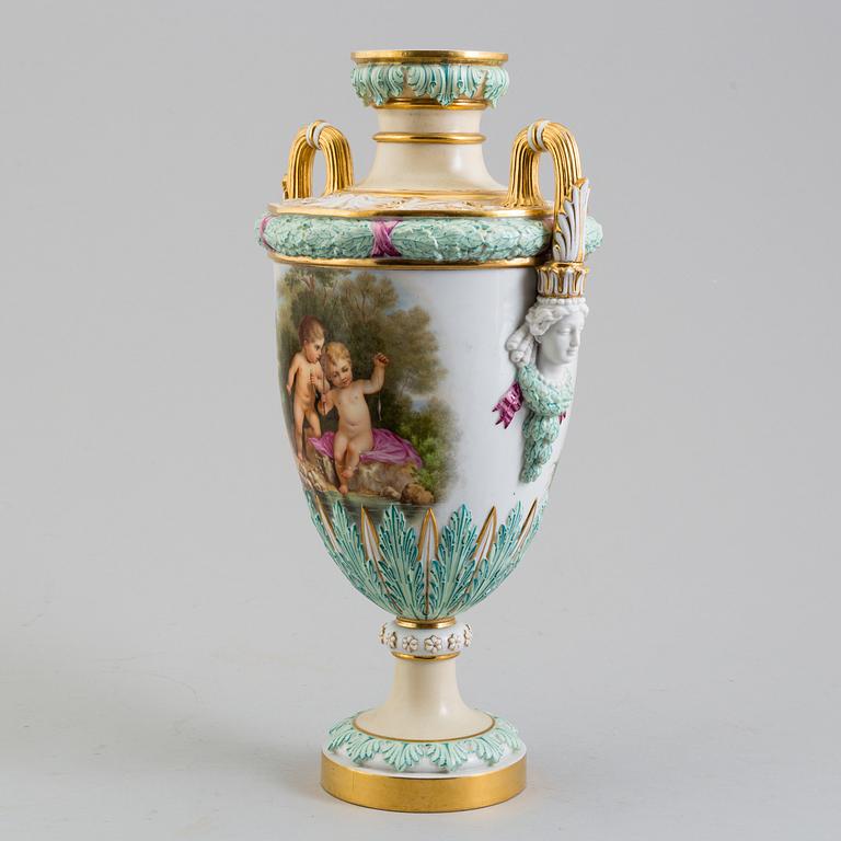 A late 19th century porcelain vase.