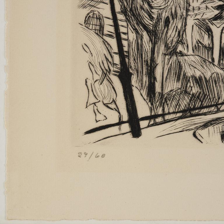 Max Beckmann, "Landschaft mit ballon" from "Gesichter".