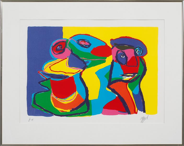 KAREL APPEL, färglitografi, signerad och numrerad EA.