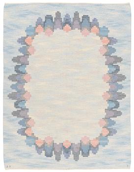 423. Judith Johansson, a carpet, 'Blomsterkrans', flat weave, approximately 273 x 208 cm, signed JJ E.