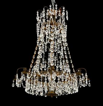 LJUSKRONA, gustaviansk stil, 1900-talets första hälft. Höjd ca 95 cm.