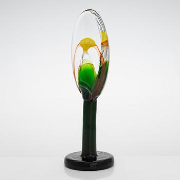 Oiva Toikka,  glasskulptur, "Lollipop", signerad O. Toikka Iittala 2015 30/50.