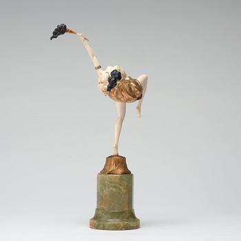 Ferdinand Preiss, A Ferdinand Preiss Art Déco sculpture 'The Torch Dancer', France ca 1925.